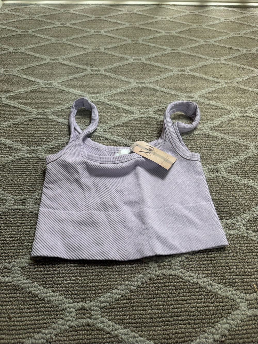 Nikibiki Lilac Ribbed Cropped Tank Top